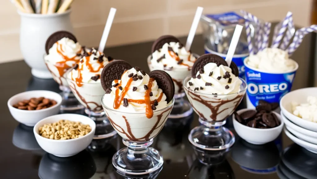 Oreo Ice Cream Sundaes