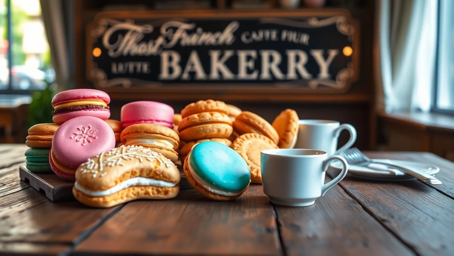 A beautifully arranged assortment of authentic French cookies