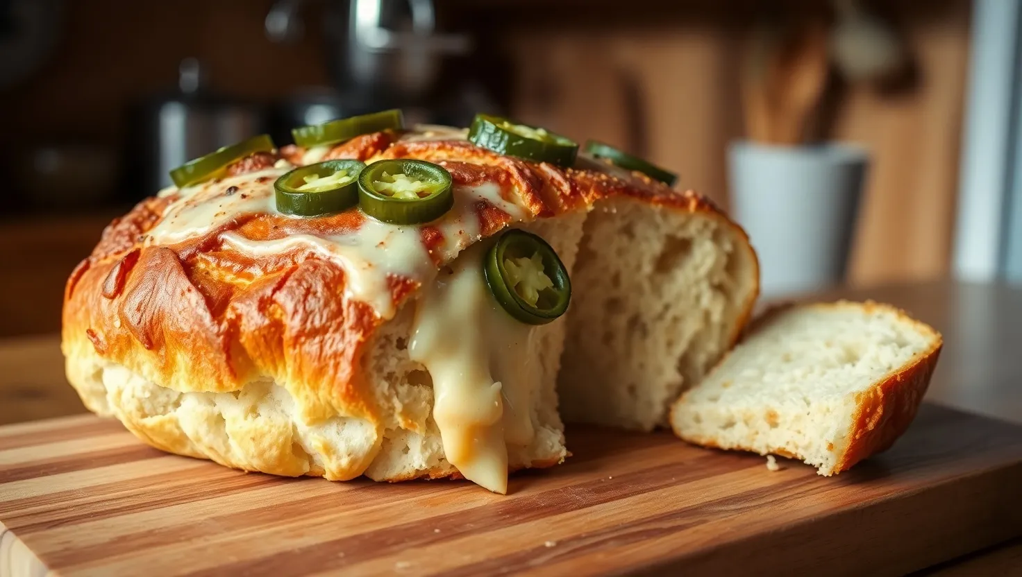 Vegan jalapeño cheese artisan bread recipe