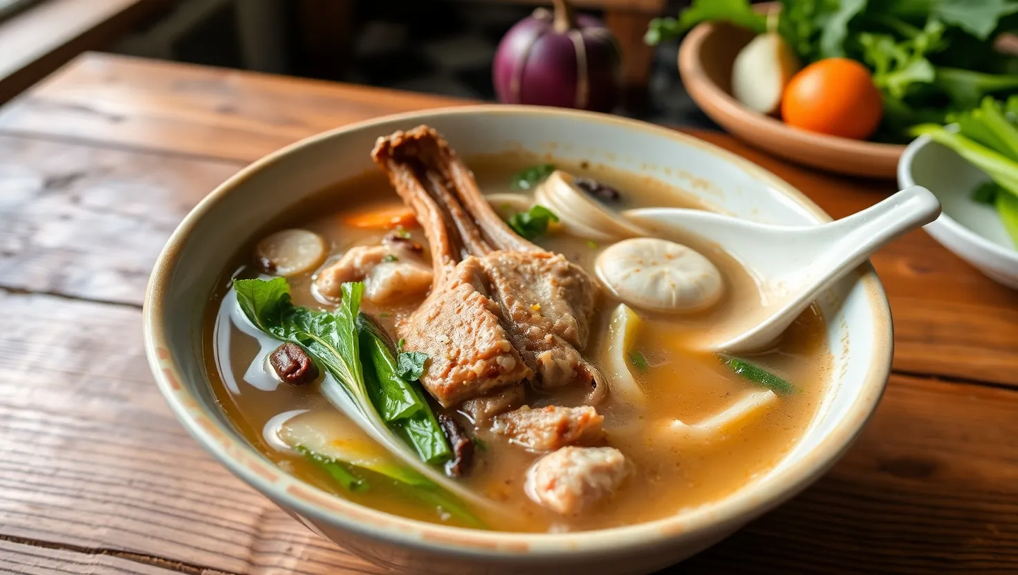 A hot bowl of Filipino sinigang with fresh vegetables and pork. How to remove bitterness in sinigang