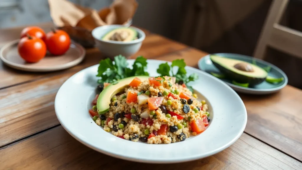 A beautifully plated gluten and dairy-free meal with fresh ingredients. gluten and dairy free recipes