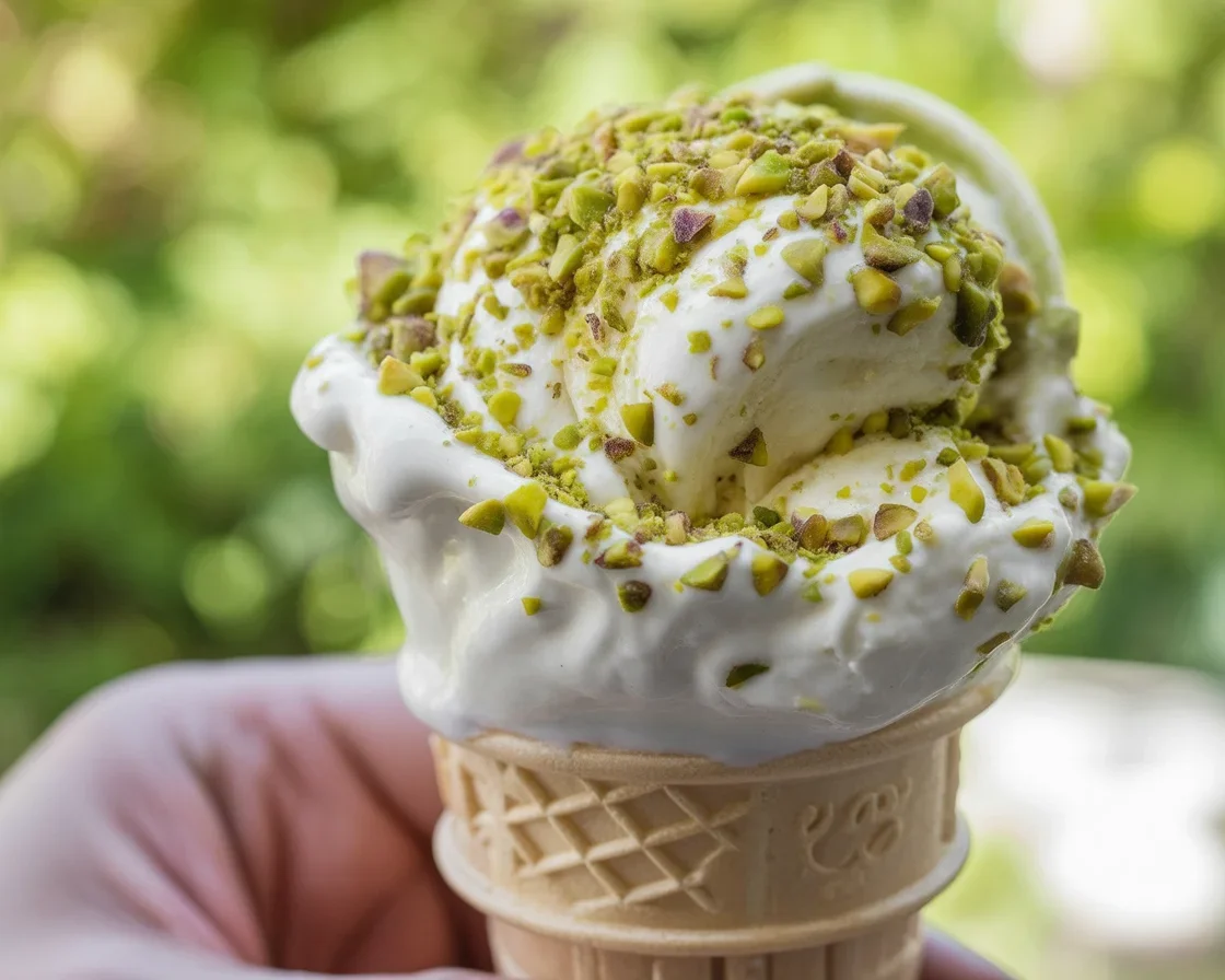 Booza ice cream with unique stretchy texture and Middle Eastern flavors
