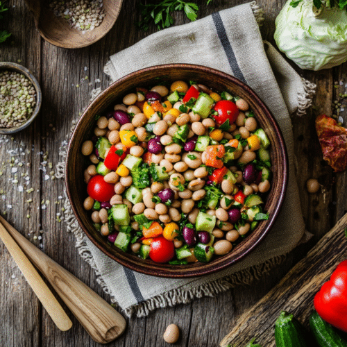 Dense bean salad recipe