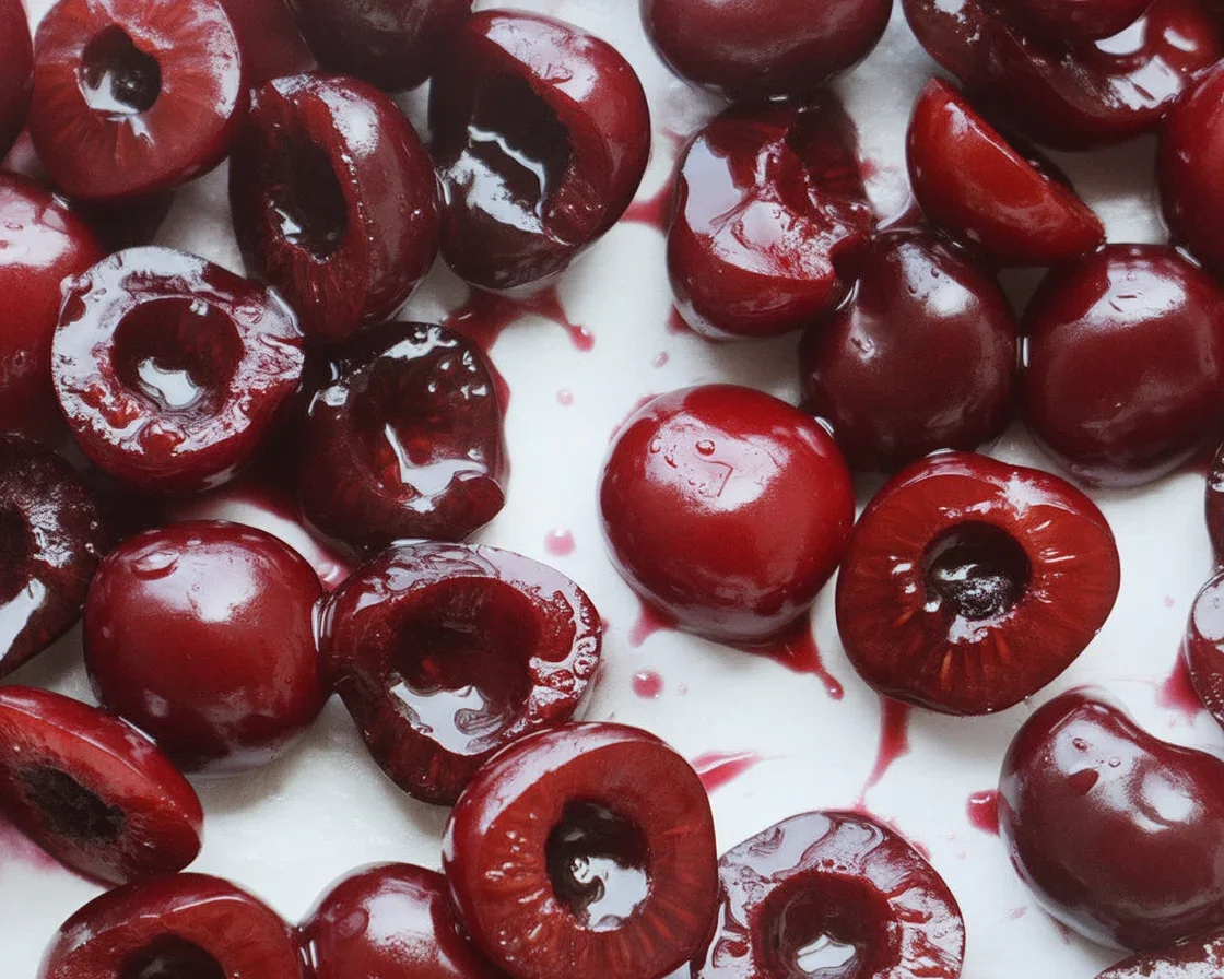 A collection of cherry recipes including desserts and savory dishes.