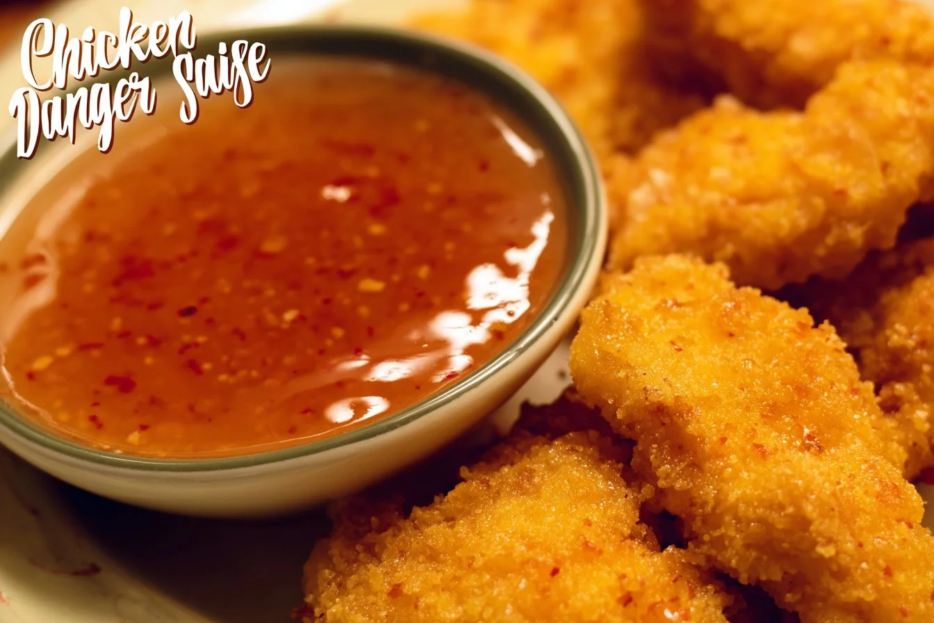 Delicious chicken finger dipping sauce served in a bowl.