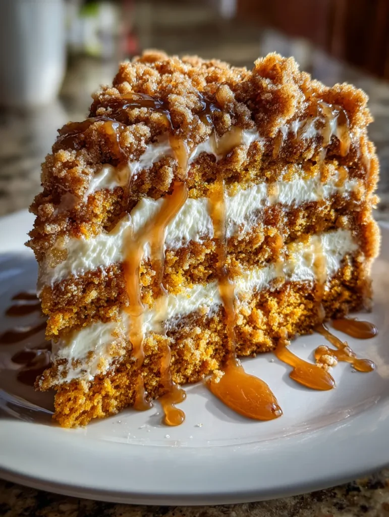 Autumn Pumpkin Spice Crumble Cake