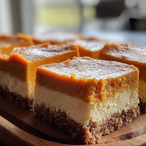 Delicious sweet potato cheesecake topped with whipped cream and spices