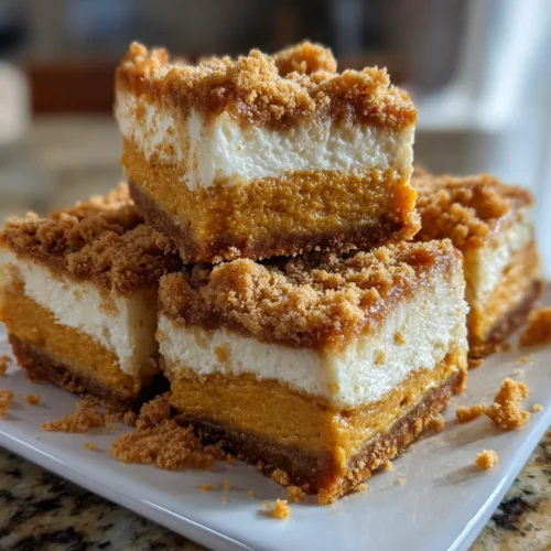 Pumpkin Cheesecake Bars with Streusel