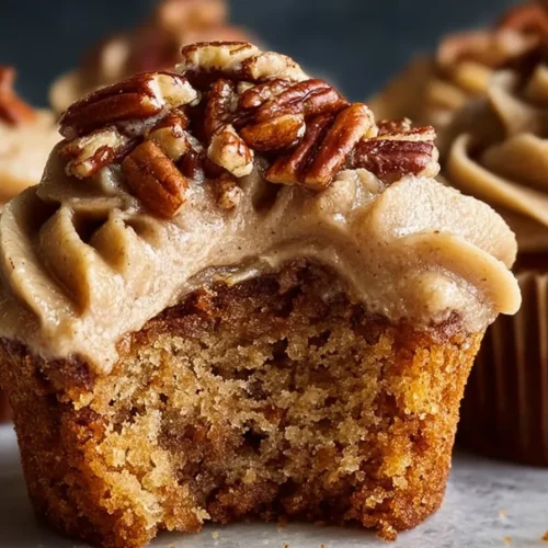 Pecan Pie Cupcakes with Brown Sugar Frosting