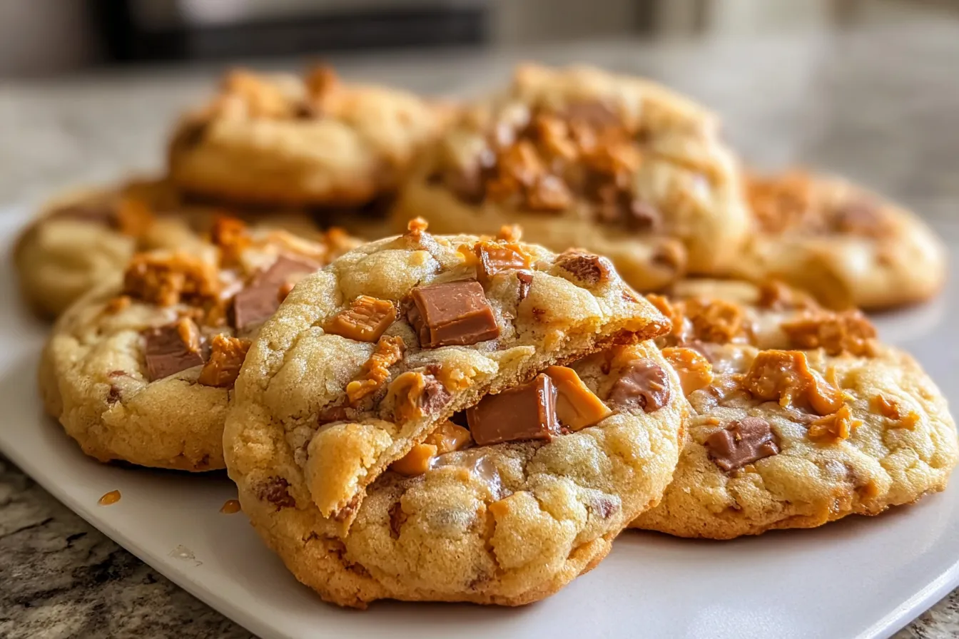Butterfinger Caramel Crunch Cookies