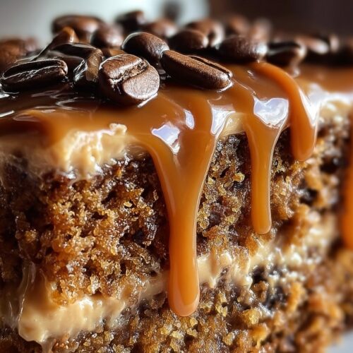 Gooey Coffee Caramel Cake