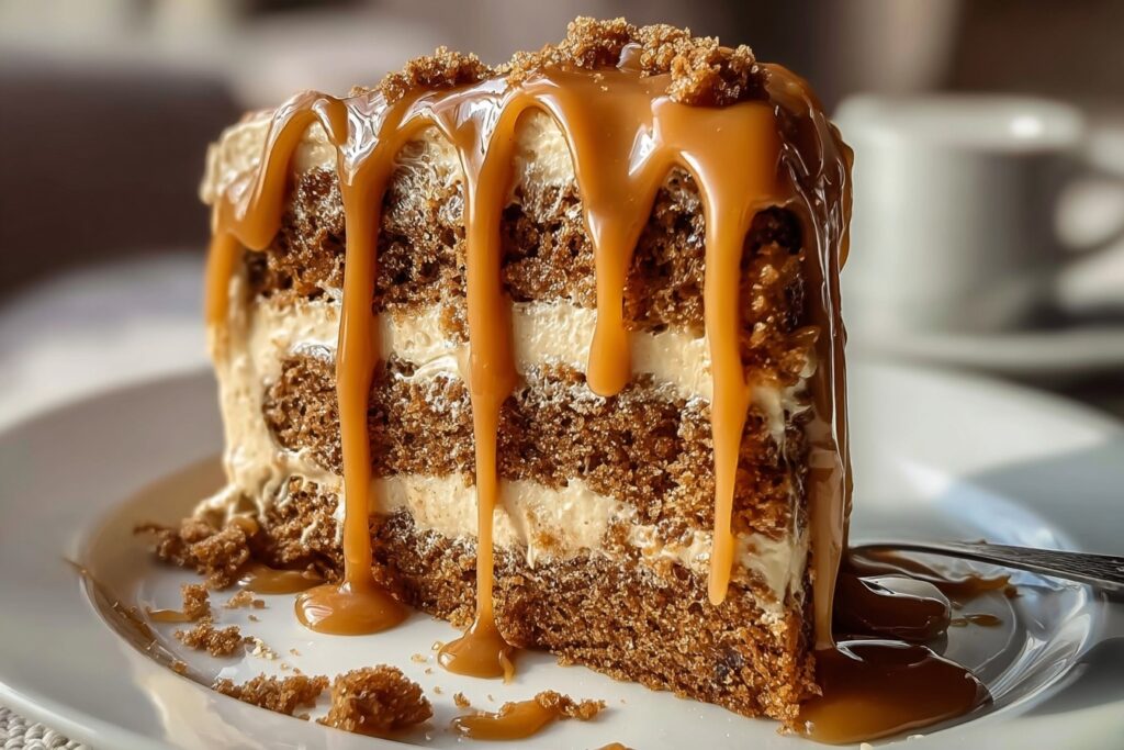 Gooey Coffee Caramel Cake