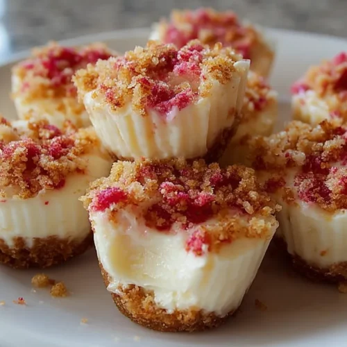 Strawberry Crunch Cheesecake Bites