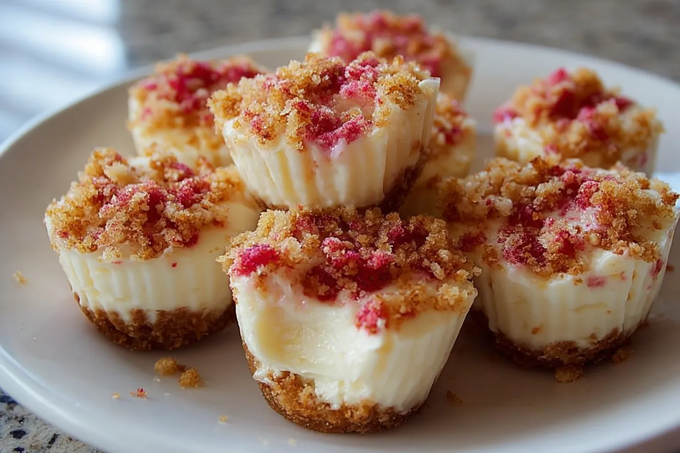 Strawberry Crunch Cheesecake Bites