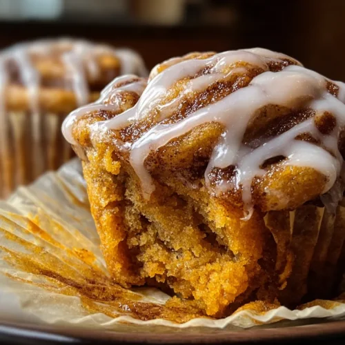Pumpkin Cinnamon Roll Muffins