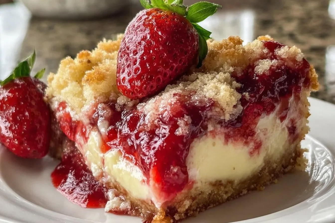 Strawberry Cheesecake Dump Cake