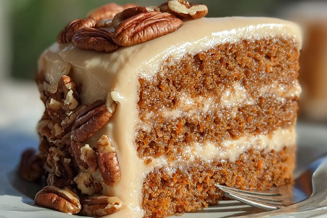 Honeybun Carrot Cake with Cheesecake Filling & Cinnamon Cream Cheese Icing