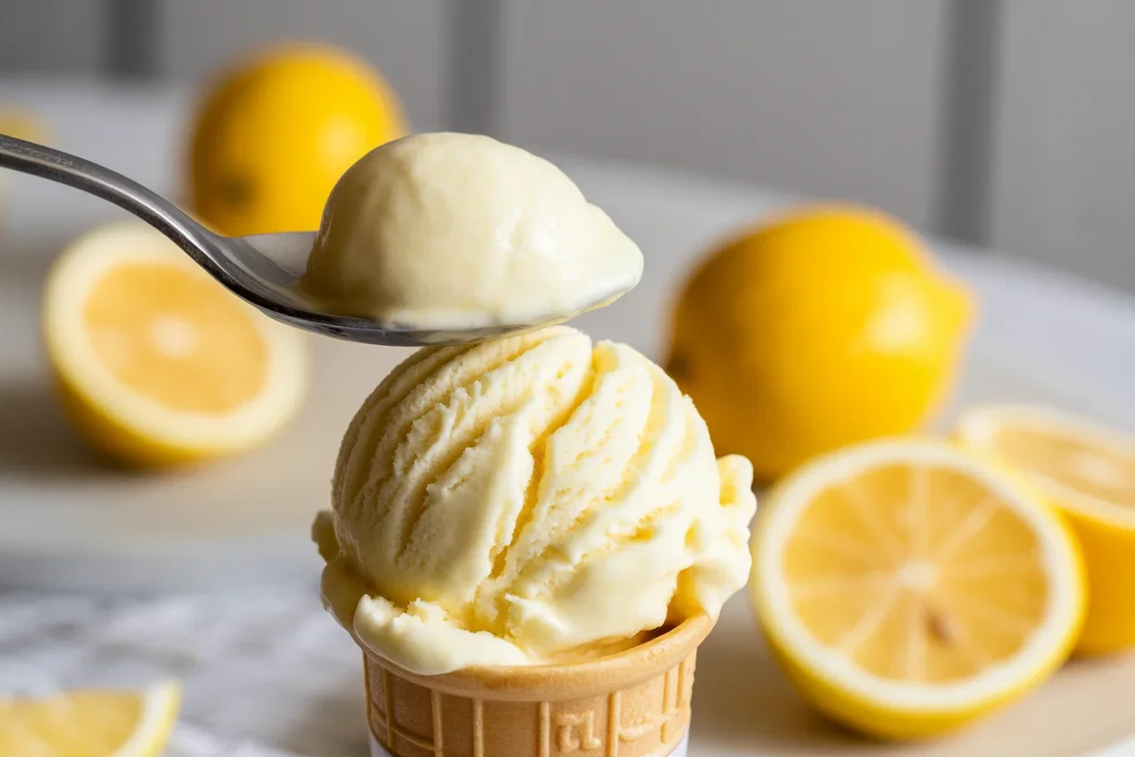 3‑ingredient lemon coconut sorbet