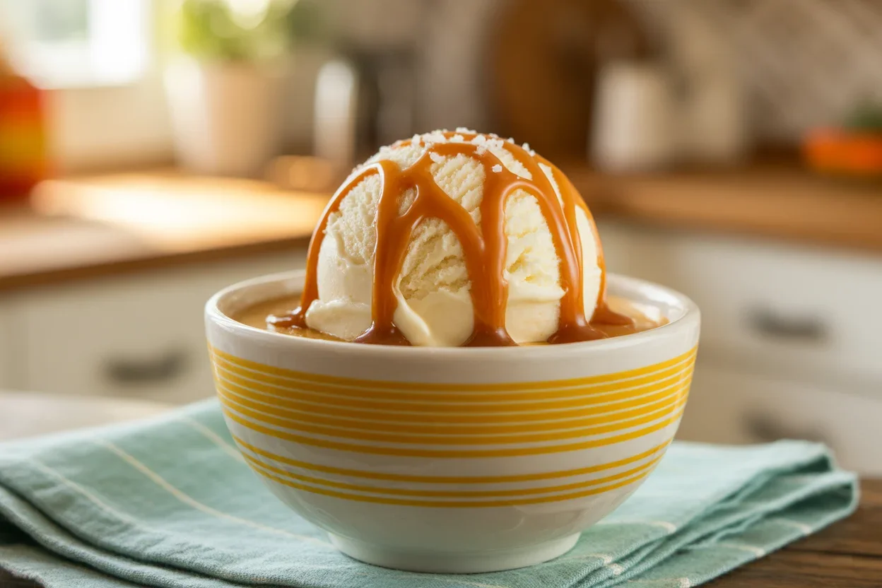 Salted caramel sea salt ice cream